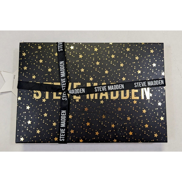 Steve Madden Hat And Glove Set - Black bedazzled Sequin Beanie NEW - Picture 2 of 6